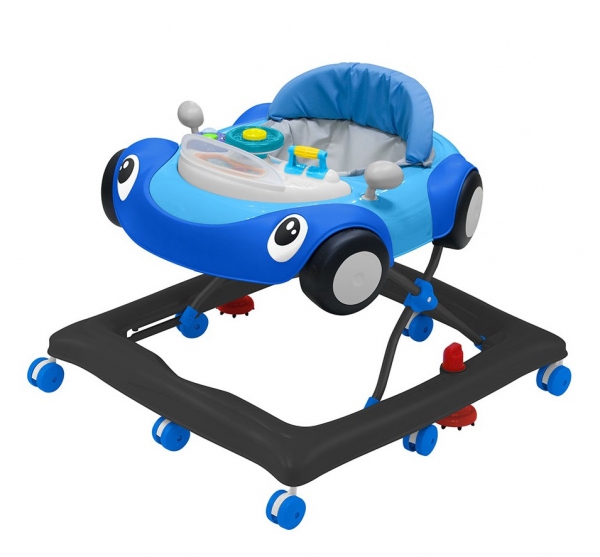 blue car baby walker